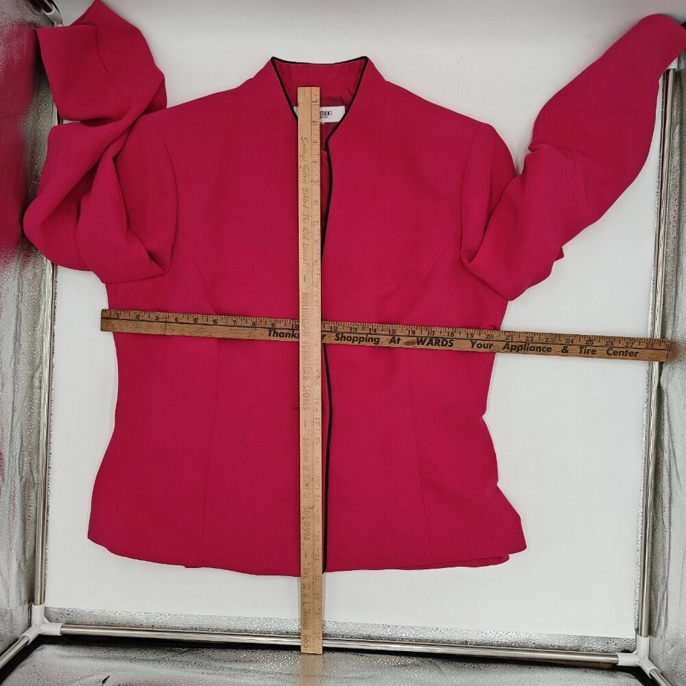 VTG Jones Studio Magenta 1 button blazer with matching blouse - EUC SZ 14 - Picture 4 of 12